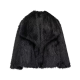 Elise™ - Svart Faux Fur Jacka