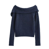 Off-Shoulder Stickad Tröja