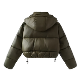 Zara™ - Glansig Dunjacka Mörkgrön