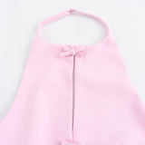 Rosa Halterneck-väst med Rosetter