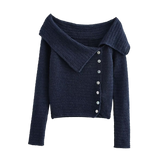 Off-Shoulder Stickad Tröja
